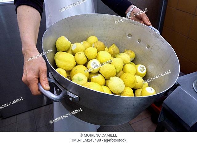 France, Alpes Maritimes, Menton, Maison Herbin, jam factory, lemon