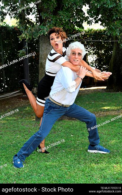 Ninetto Davoli, Ornella Boccafoschi during the photocall of tv show 'Ballando con le stelle', Rome, ITALY-17-09-2020