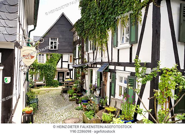 Historic town centre, Alter Flecken, Freudenberg, Siegerland region, North Rhine-Westphalia, Germany, Europe