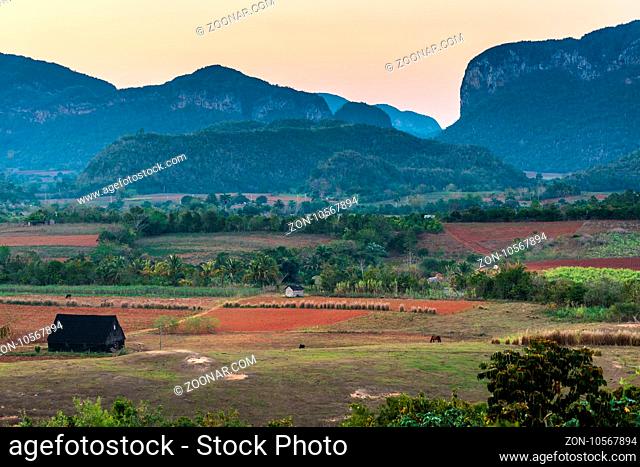 The beautiful Vinales valley in the north of Cuba