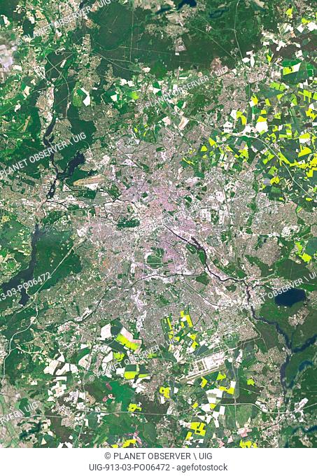 Colour satellite image of Berlin, Germany. Image taken on May 15, 2013 with Landsat 8 data
