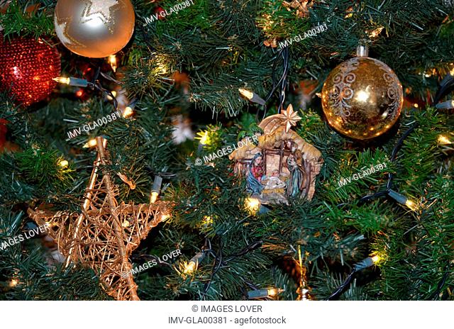Christmas decorations on Tree