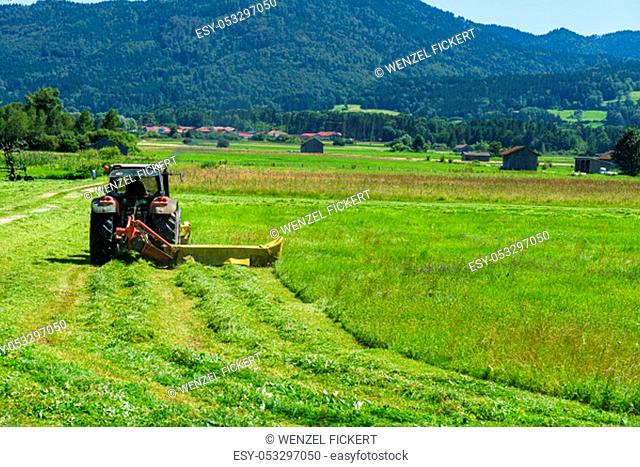 Mowing meadows: With tractor and mower unit