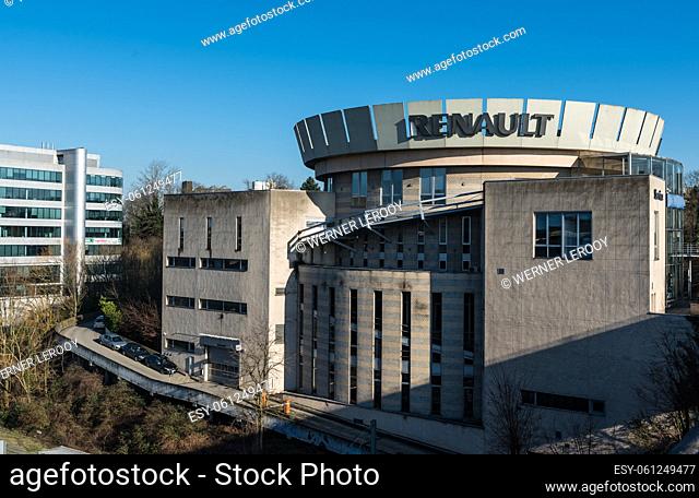 Ixelles, Brussels Capital Region - Belgium The Renault Dacia headquarters and showroom