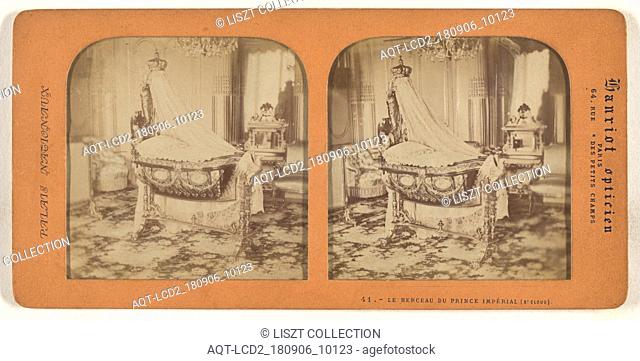 Le Berceau du Prince Imperial (St. Cloud); A. Hanriot (French, active 1880s); 1860s; Hand-colored Albumen silver print