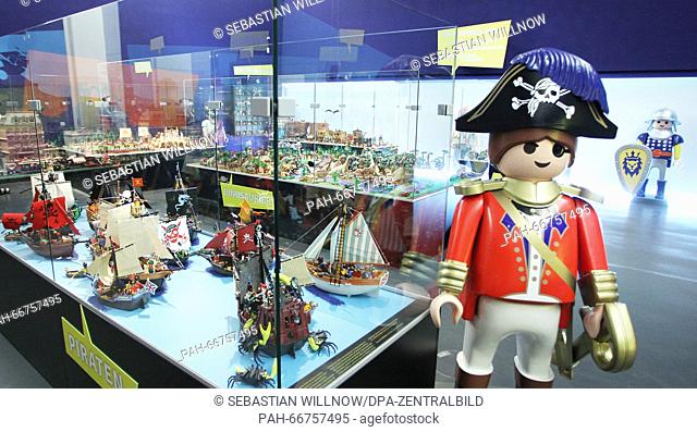 Playmobil toy figures can be seen at the exhibition centre Arche Nebra in Nebra, Germany, 17 march 2016. From 18 March to 31 October 2016