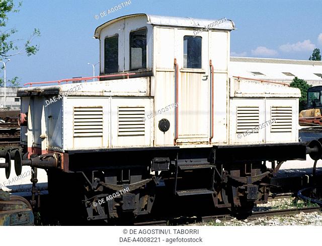 SNIA 2300/3/1 manoeuvring locomotive, 1948. Italy, 20th century.  Trieste, Museo Ferroviario Di Campo Marzio (Train Museum)
