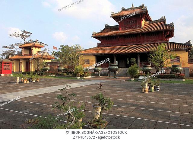 Vietnam, Hue, Citadel, Imperial Enclosure, Hien Lam Pavilion, Right House