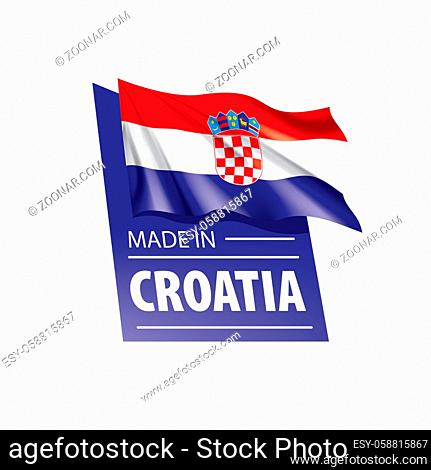 Croatia national flag, vector illustration on a white background