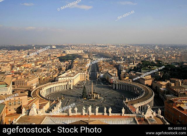 View from the dome Piazza San Pietro Cathedral and Papal See San Peter, San Pietro Vatican, Vaticano