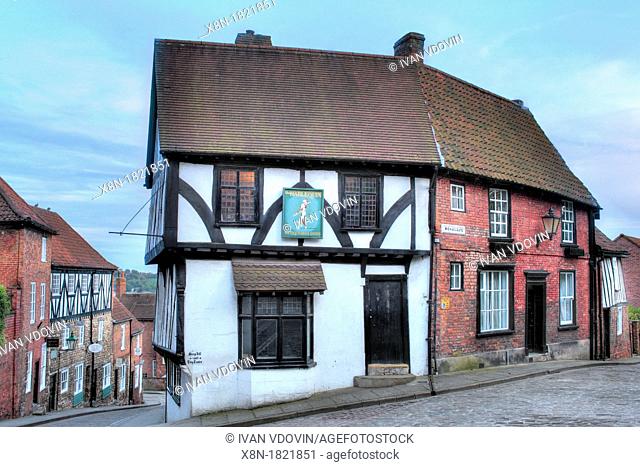 Medieval house, Steep Hill, Lincoln, Lincolnshire, England, UK