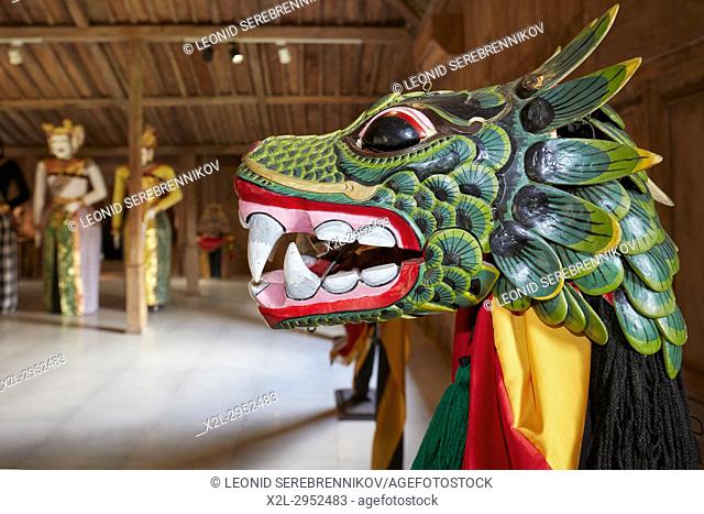 Barong Plok mask from Eastern Java. Setia Darma House of Masks and Puppets, Mas, Ubud, Bali, Indonesia
