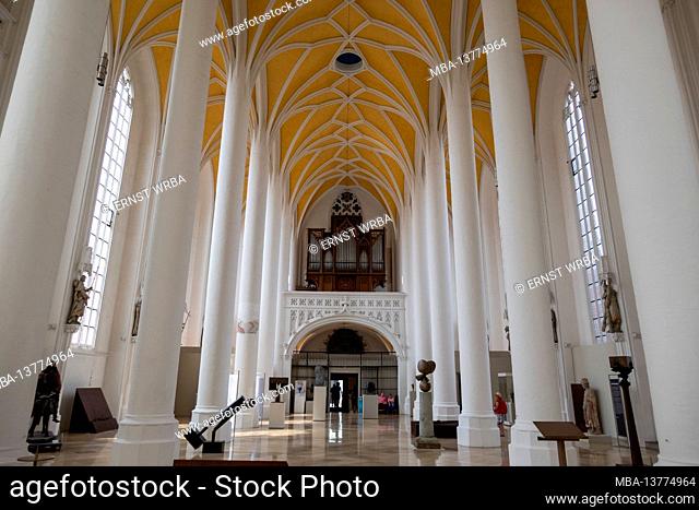 Spitalkirche Helig-Geist, Heiliggeistkirche, inside, Landshut, Lower Bavaria, Bavaria, Germany