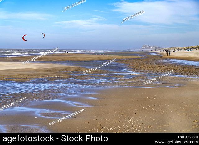 the beach in De Haan, Belgium