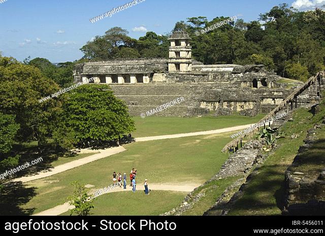 Palace, Palenque, Chiapas, Mexico, Central America
