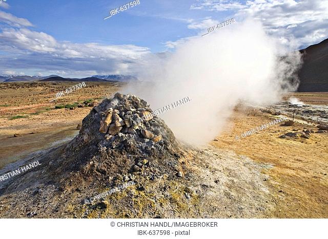 Hveraroend geothermal region at the foot of Mt. Námafjall, Myvatn, northern Iceland, Iceland, Atlantic Ocean