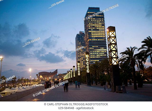 Torre Mapfre and Hotel Arts. Barcelona. Spain
