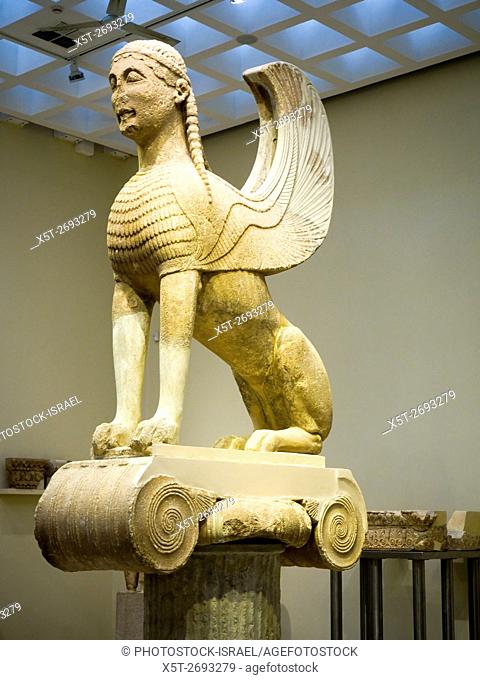 The Naxos Sphinx, Delphi Museum, Greece