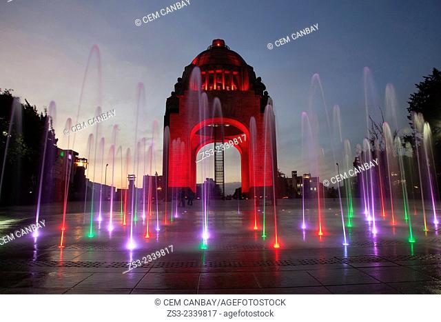 Monument dedicated to the Mexican Revolution Monumento dedicado a la Revolución Mexicana at night, Mexico City, Mexico, Central America