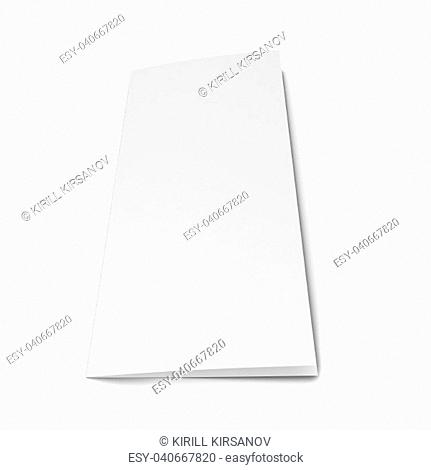 Bi-fold brochure. 3d illustration isolated on white background