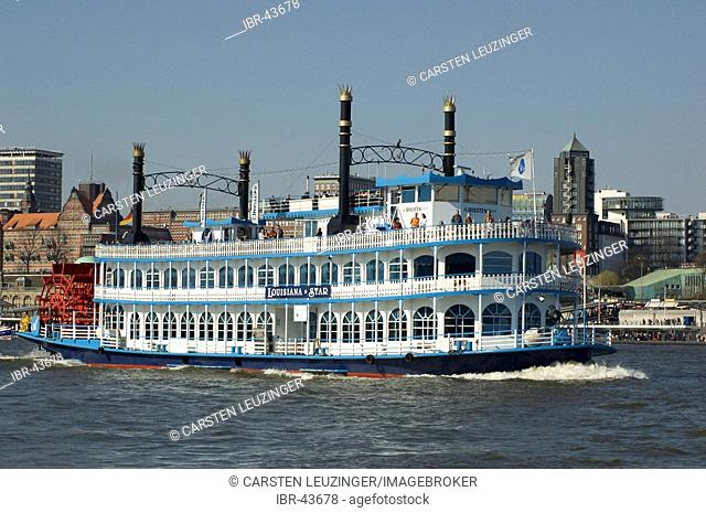 Steamboat Louisiana Star at Hamburg Harbour Germany