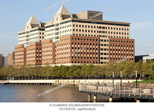 Part of the waterfront redevelopment including the Hoboken Waterfront Corporate Center I and II, a mixed-use office/retail building