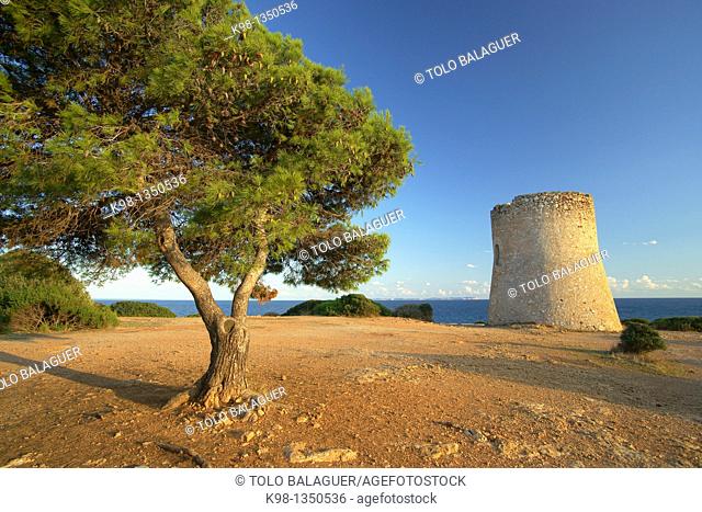 Torre de Cala Pi XVI-XVII century Llucmajor Mallorca, Balearic Islands, Spain
