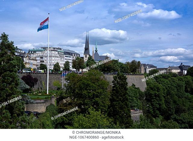 Cityscape view Luxembourg City, Luxembourg, Europe