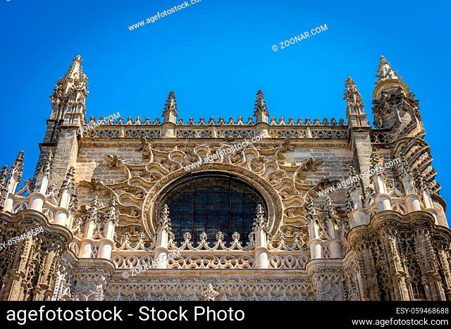 The Cathedral in Seville, the worlds largest gothic cathedral built on the site of a former mosque