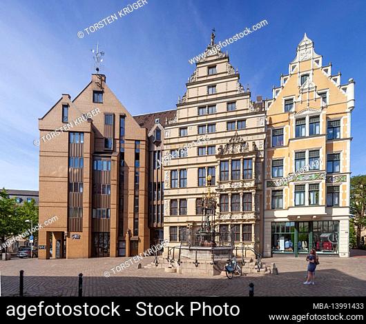 leibnitzhaus, renaissance town house from 1499, hanover, lower saxony, germany, europe
