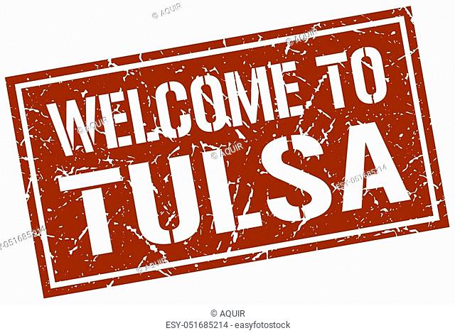 welcome to Tulsa stamp