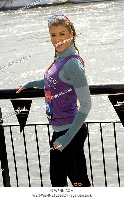 Virgin London Marathon: Celebrities - photocall Featuring: Amy Willerton Where: London, United Kingdom When: 09 Apr 2014 Credit: WENN.com
