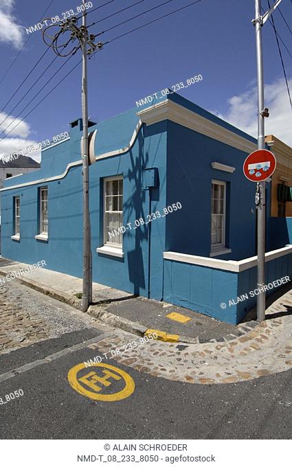 House along a street, Bo-Kaap, Cape Town, Western Cape Province, South Africa