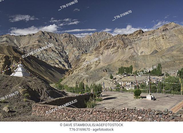Picturesque village of Urtsi and the Ripchar Togpo Valley, Ladakh, India
