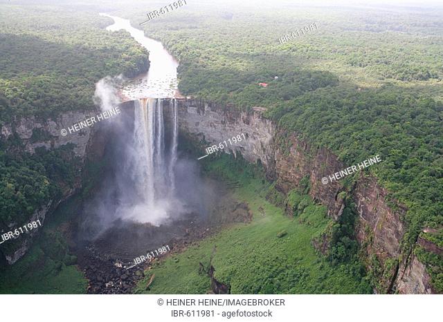 Aerial shot, Kaieteur Waterfalls, Potaro National Park, Guyana, South America