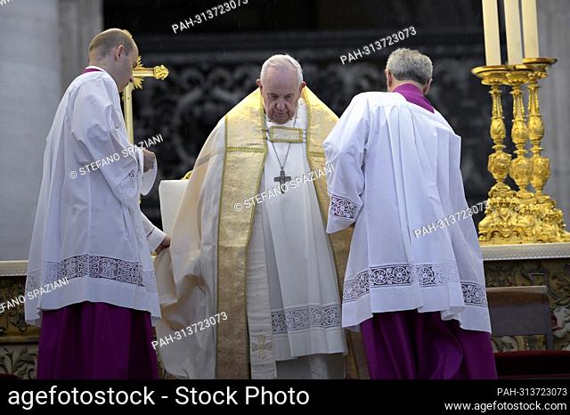 Pope Francis presides over the beatification ceremony of late Pope John Paul I, at the Vatican, Sunday, Sept. 4, 2022. - vatican city state/State of the Vatican...