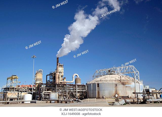 Calipatria, California - A geothermal energy plant operated by CalEnergy in California's Imperial Valley  The pipes carry hot water or steam from deep...