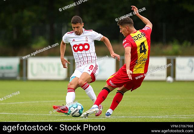 Standard's Gojko Cimirot fights for the ball during a friendly game bewteen Standard Liege and Dutch Go Ahead Eagles during a training camp of Belgian first...