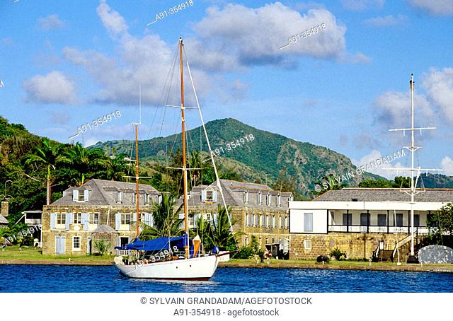 Historic Nelson's Dockyard, Antigua island. Antigua and Barbuda, British West Indies, Caribbean