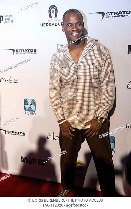 Melvin Fowler poses for a photo at the Glazer Palooza + Suits & Sneakers Red Carpet event on February 3rd at Pier 27 in San Francisco