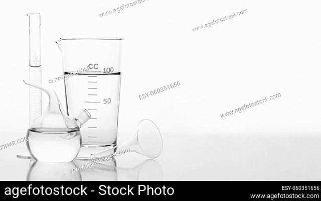 chemicals composition lab with copy space