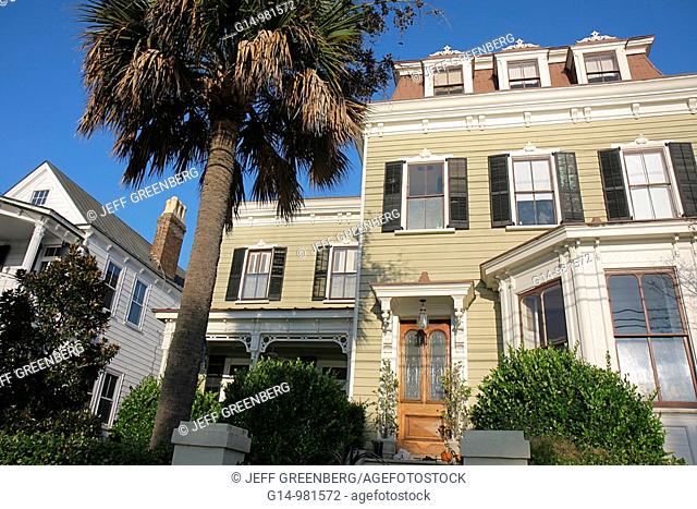 South Carolina, Charleston, National Historic Landmark, Historic District, preservation, Rutledge Avenue, house, home, Cabbage Palm, Sabal palmetto