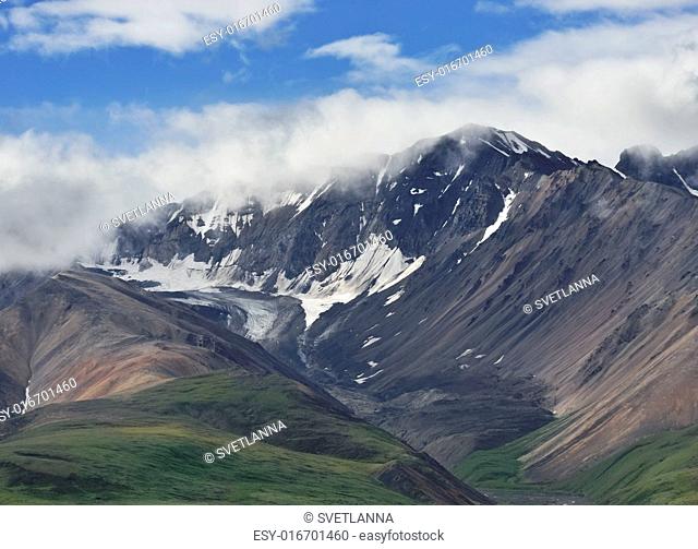 Beautiful Alaska Mountains In Denali National Park