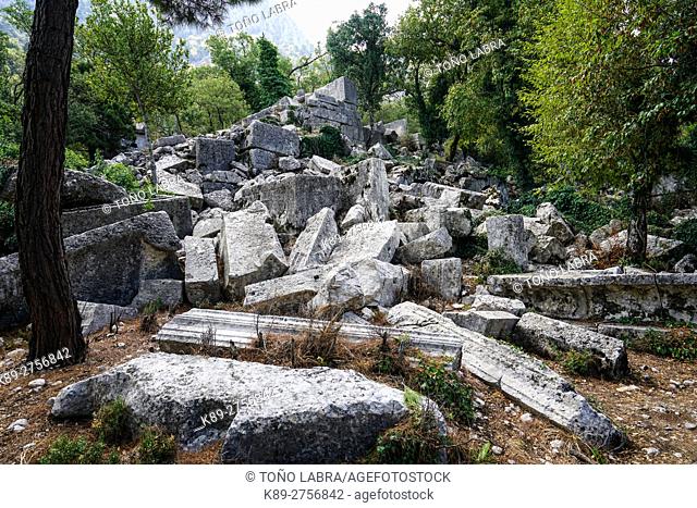 North Necropolis of Termessos. The unexcavated Pisidian city. Ancient Greece. Asia Minor. Turkey