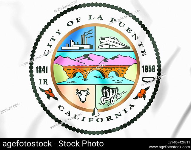 3D Seal of La Puente (California), USA. 3D Illustration