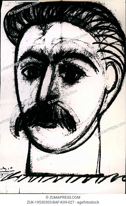 Mar. 03, 1953 - This is how Pablo Picasso pictured Stalin, which actually earned him a rebuke from the French Communist Party to which he belonged