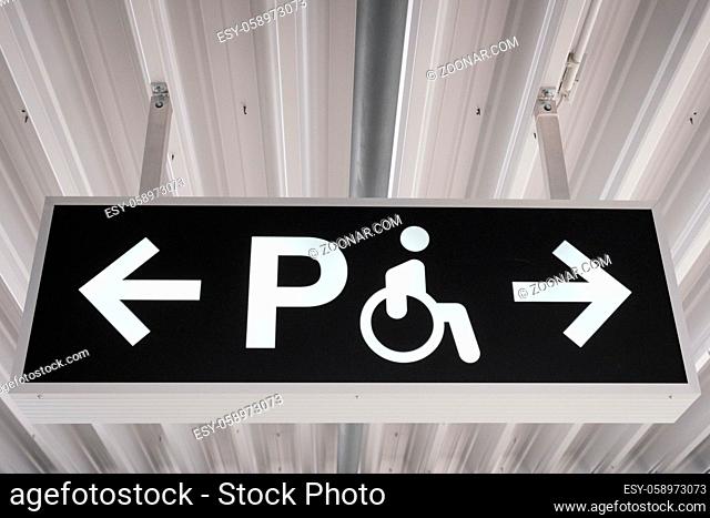 parking sign for disabled people - handicapped parking sign -
