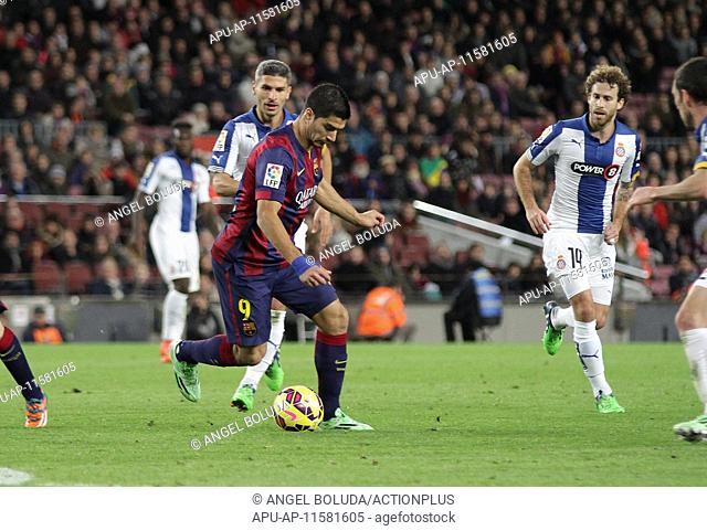 2014 La Liga Football Barcelona v Espanyol Dec 7th. 07.12.2014. Barcelona, Spain, La Liga football. Barcelona versus Espanyol