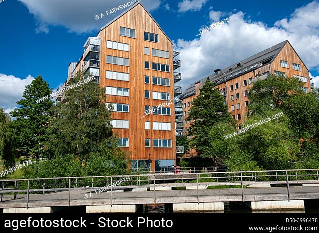 Stockholm, Sweden The eco- neighbourhood of Strandparken where all buildings are made of wood