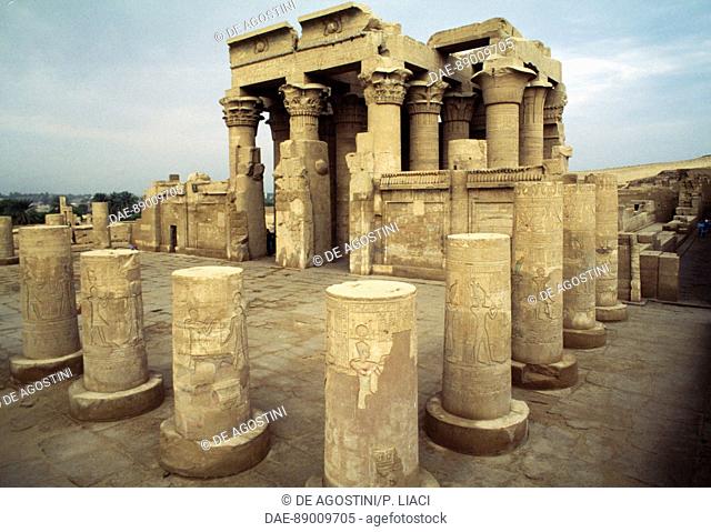 Temple of Sobek and Haroeris, Kom Ombo, Egypt. Egyptian civilisation, Ptolemaic Kingdom, Hellenistic Era, Lagide Dynasty